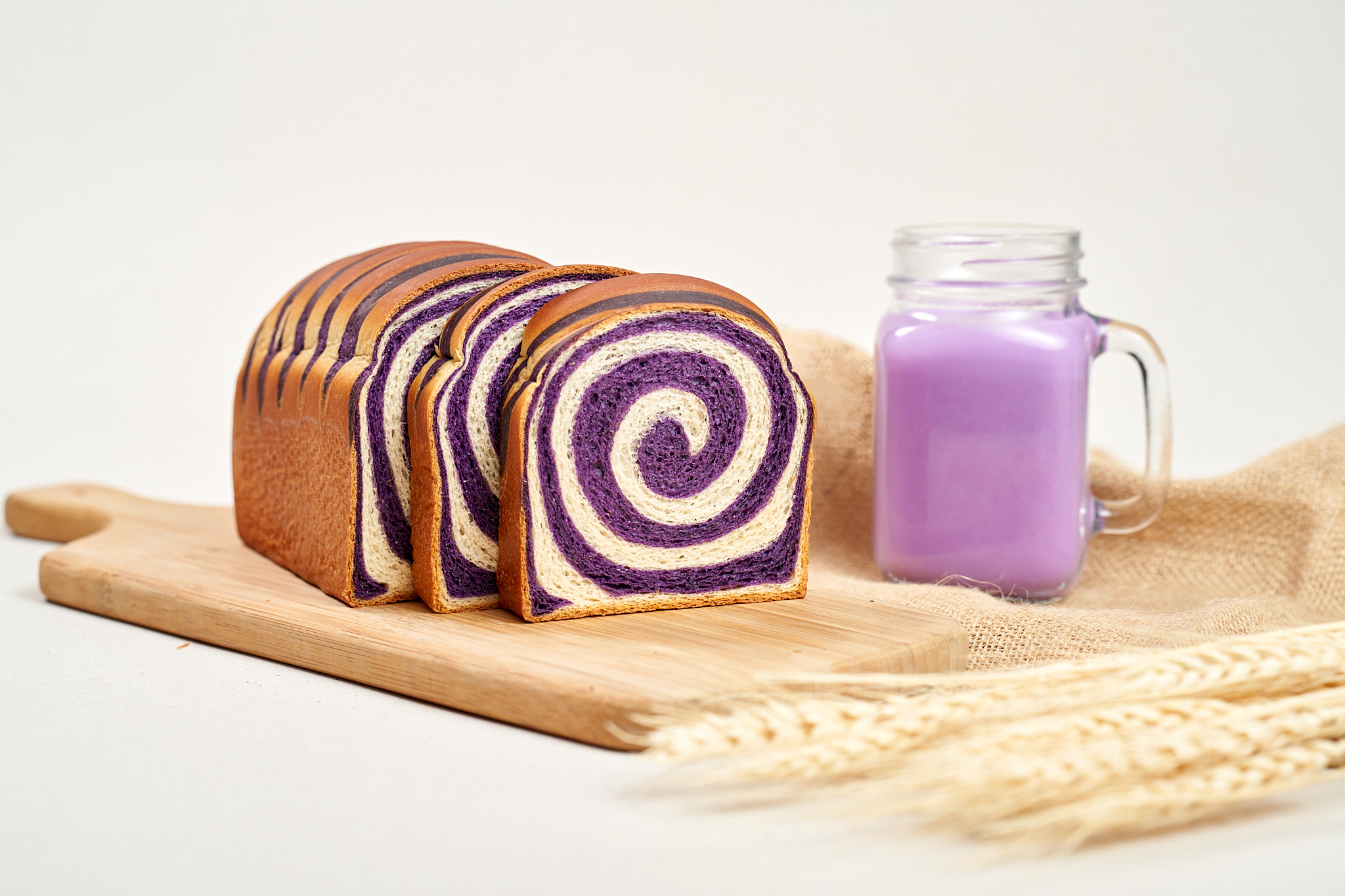 High-protein ube toast and plant-based pastries